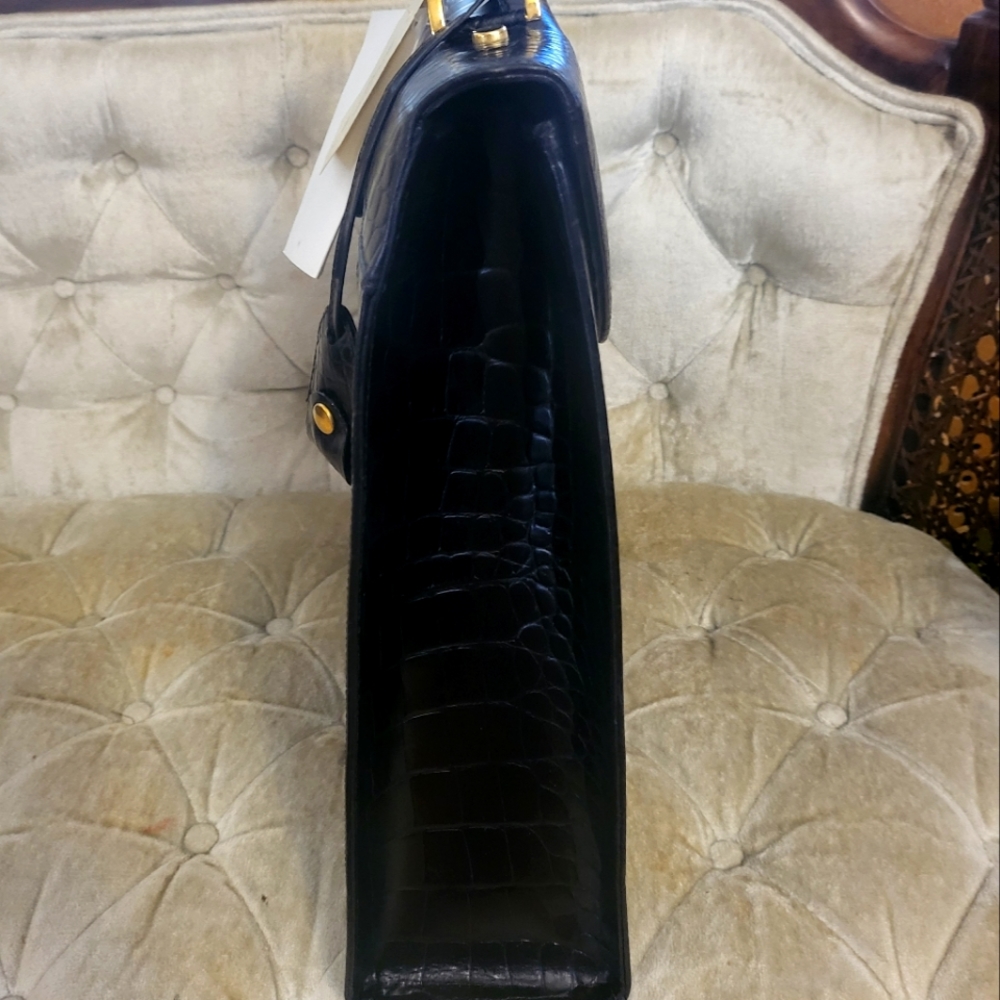 Real leather made in Italy  oversize unisex hand bag - Picture 7 of 11